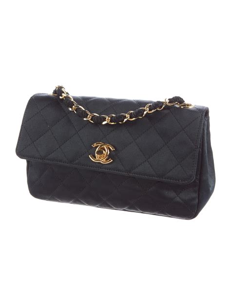 chanel satin flap bag